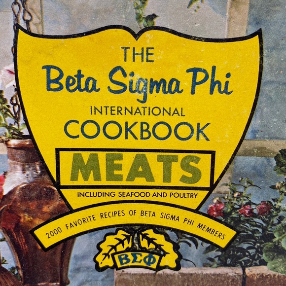 The Beta Sigma Phi International Cookbook Meats Spiral Bound 1968 Vin… - Picture 2 of 10